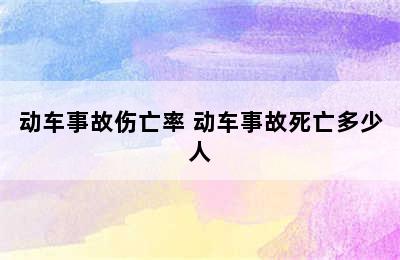 动车事故伤亡率 动车事故死亡多少人